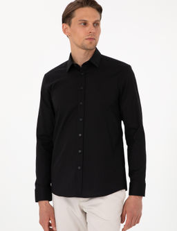 Siyah Slim Fit Uzun Kollu G_mlek - Pierre cardin фото 3