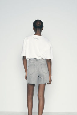 Z1975 HIGH-WAIST SHORTS WITH VENTS AT THE HEM - Zara фото 4