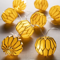 УЦЕНКА Гирлянда Нить 2 м с насадками Бумажный фонарик розовый, IP20, 10 LED, от батареек AAх2, прозрачная нить, свечение тёплое белое - Luazon lighting фото 4