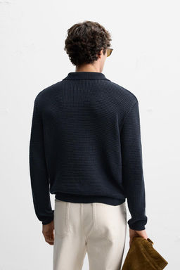 PURL KNIT POLO SHIRT - Zara фото 3