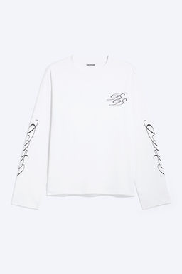 Camiseta boxy de manga larga y estampado gr?fico