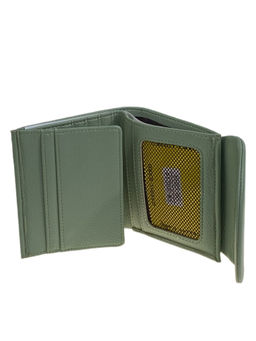 Женское портмоне из натуральной кожи, цвет светло зеленый - Greta фото 2