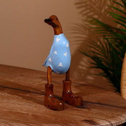 Сувенир «Утка в голубом», 27 см, дерево