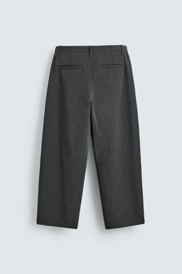 BALLOON FIT TEXTURED TROUSERS