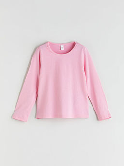 Bisiklet Yaka Basic K?z ?ocuk Ti??rt