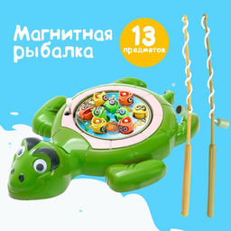 Рыбалка заводная Морские жители: 9 рыбок, 2 удочки, МИКС