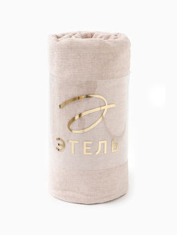 Плед с бахромой «Этель» Powder, 135×180 см, пудровый