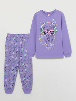 CSJG 50049-44 Комплект для девочки (джемпер, брюки), фиолетовый