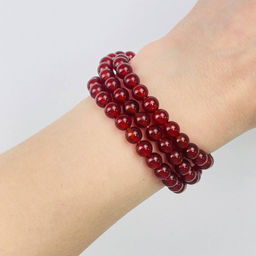 Бусины для украшений из Сердолика (62 бусины) 38 см