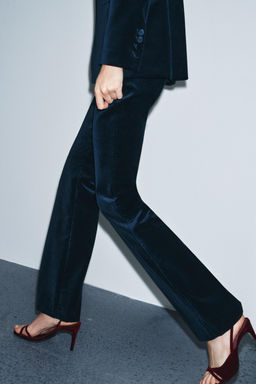FLARE VELVET TROUSERS ZW COLLECTION - Zara фото 5
