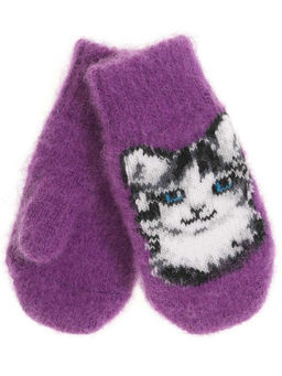 Варежки детские круговые Кот 0508-3