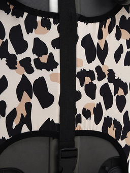 Чехол на чемодан на колёсах, 28" (L), с принтом «Леопард», бежевый