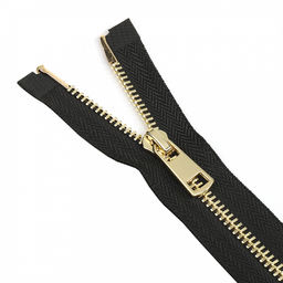 Молния Mzip мет. Титан №5 золото 60см цв.F322 черный уп.10 шт