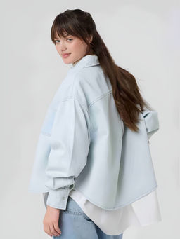 Женская рубашка джинсовая свободного кроя укороченная МАРГАРЕТ (MARGARET) / Lee Cooper  фото 3