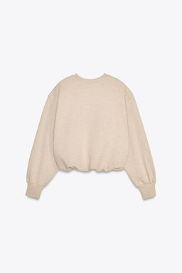 BALLOON CROPPED SWEATSHIRT - Zara фото 6