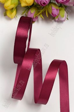 цена за 5 шт Лента атласная 1,5 см*25 ярд (SF-1359) бордовый №037