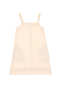 Тканое платье цвета экрю для девочки Неожиданная скидка в корзине - U.s. polo assn фото 2