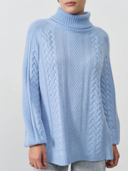 Свитер женский из кашемира 5056 голубой