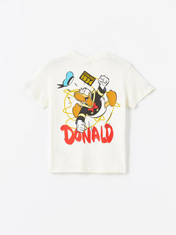 Bisiklet Yaka Donald Duck Bask?l? K?sa Kollu Erkek ?ocuk Ti??rt - Waikiki фото 2