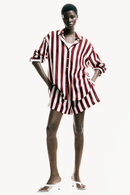 Camisa oversize en mezcla de lino - H&m фото 4