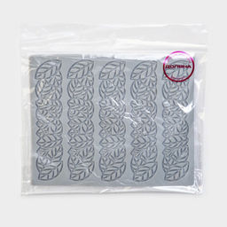 Коврик для айсинга Доляна «Листья», силикон, 16×13×0.3 см, серый