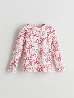 Bisiklet Yaka Kurdele Detayl? K?z ?ocuk Ti??rt 2li