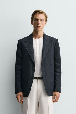 BLAZER RAYAS 100% LINO / ?ndigo - Zara фото 2