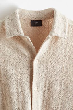 Camisa de punto con estampado calado Regular Fit - H&m фото 6