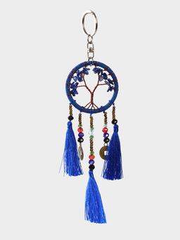 Брелок ловец снов «Древо», 19 см, синий