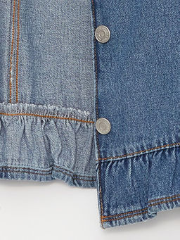 G?mlek Yaka K?z ?ocuk Jean Ceket