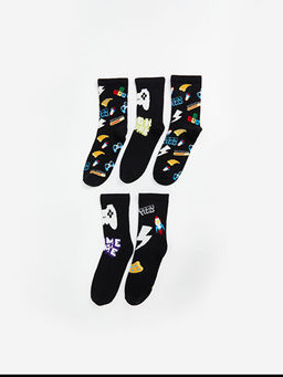 Desenli Erkek ?ocuk Soket ?orap 5li