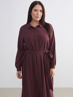 Ku?akl? ?izgili G?mlek Elbise