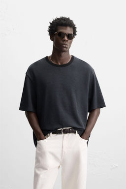 STRIPED JACQUARD T-SHIRT - Zara фото 2