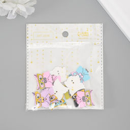 Цена за 2 шт. Пуговицы дерево для творчества 2 прокола «Филин в очках», набор 12 шт., 2×2.3 см