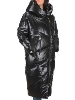 22-185 BLACK Пальто зимнее женское (200 гр. холлофайбер)