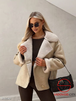 Зимняя утепленная дубленка