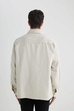 Куртка-рубашка с длинными рукавами и воротником-поло Relax Fit - Defacto фото 6