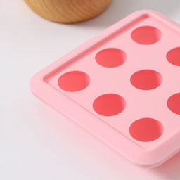 Цена за 2 шт. Форма для льда Доляна «Шары», 10.5×10.5×2 см, 9 ячеек (d=1.9 см), розовая