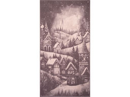 Полотенце махровое 6с102.413ж1 Снежный пейзаж(т.с.мальв1) 81х160см