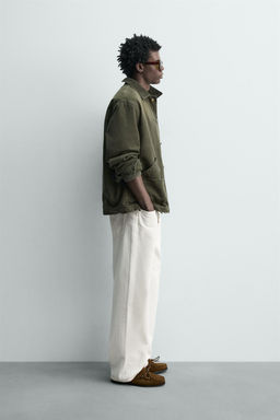 WASHED JACKET WITH COMBINED COLLAR - Zara фото 13