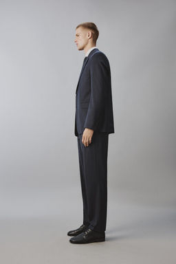 PANTAL?N REGULAR FIT TRAJE CUADROS / Marino oscuro - Zara фото 4