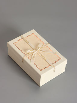 Набор подарочных коробок 3 в 1 прямоугольные с бантом, крем-брюле, 23×16×9.5; 21×14×8; 19×12×6.5 см