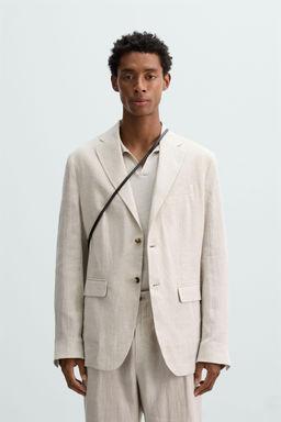 100% LINEN SUIT BLAZER - Zara фото 2
