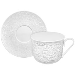 Чайная пара 2 пр. 450 мл 14*11*8,5 см "Веточки-цветочки", фарфор