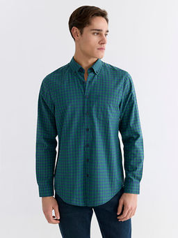 Regular Fit Ekose Poplin Erkek G?mlek