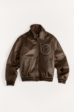 VARSITY 50TH ANNIVERSARY LEATHER BOMBER JACKET - Zara фото 2