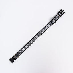 Ошейник со светоотражающим орнаментом, 55 х 2,5 см, чёрный - Пижон фото 3