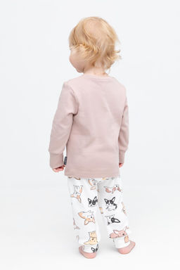 К 1541/24/кофейный,мопсы на сахаре пижама дет