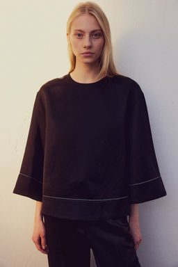 Blusa en mezcla de lino - H&m фото 2