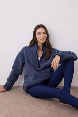 Indigo Pelus Orme Spor Sweatshirt THMAW23SW00021